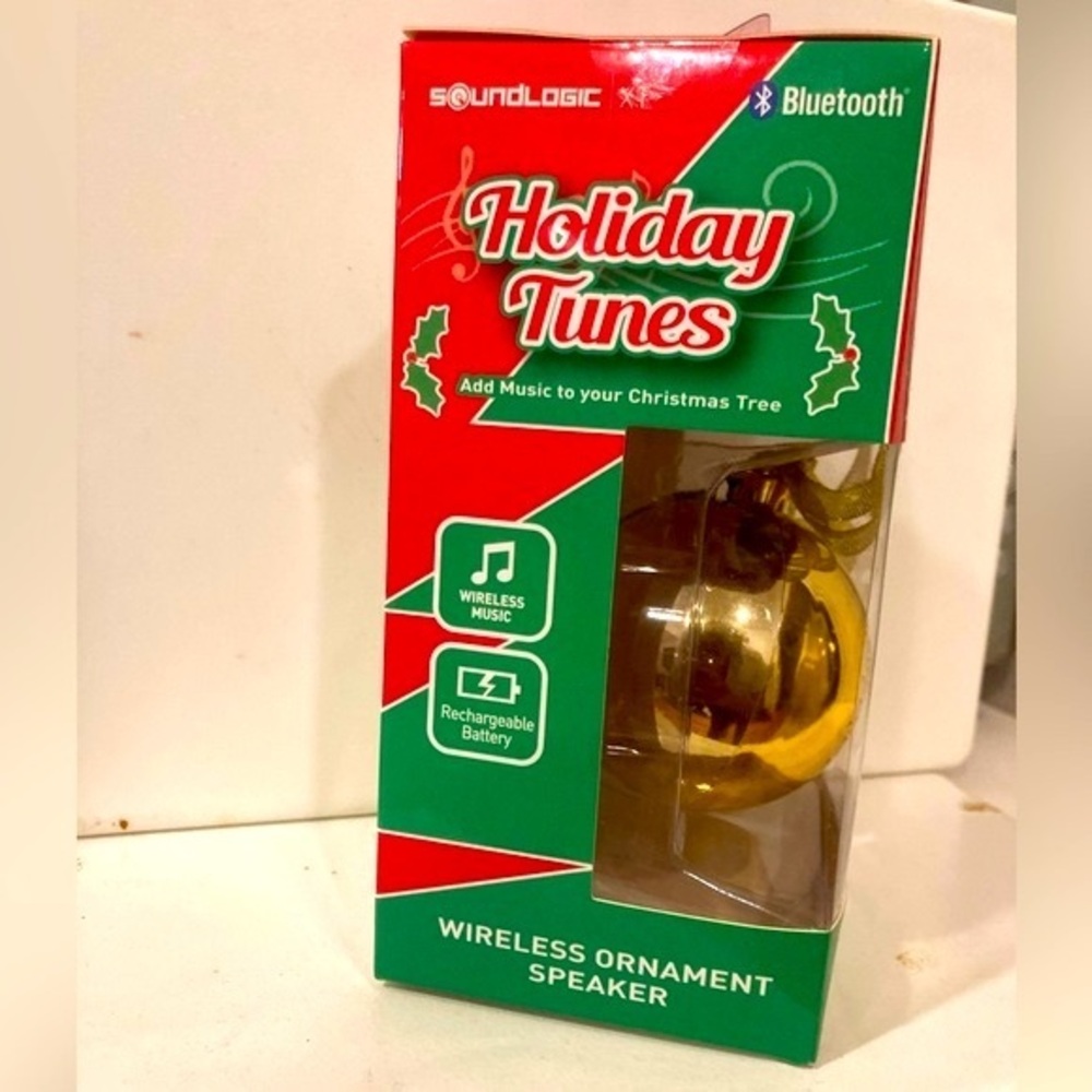 Ornament Speaker Bluetooth Gold  NIB